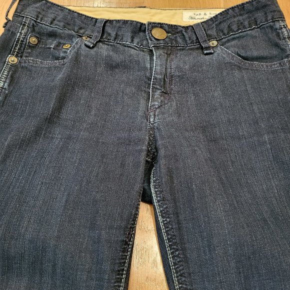 Rag & Bone Jeans Womens 26 Low Rise Skinny Blue Denim Stretch Made New York - Picture 3 of 13